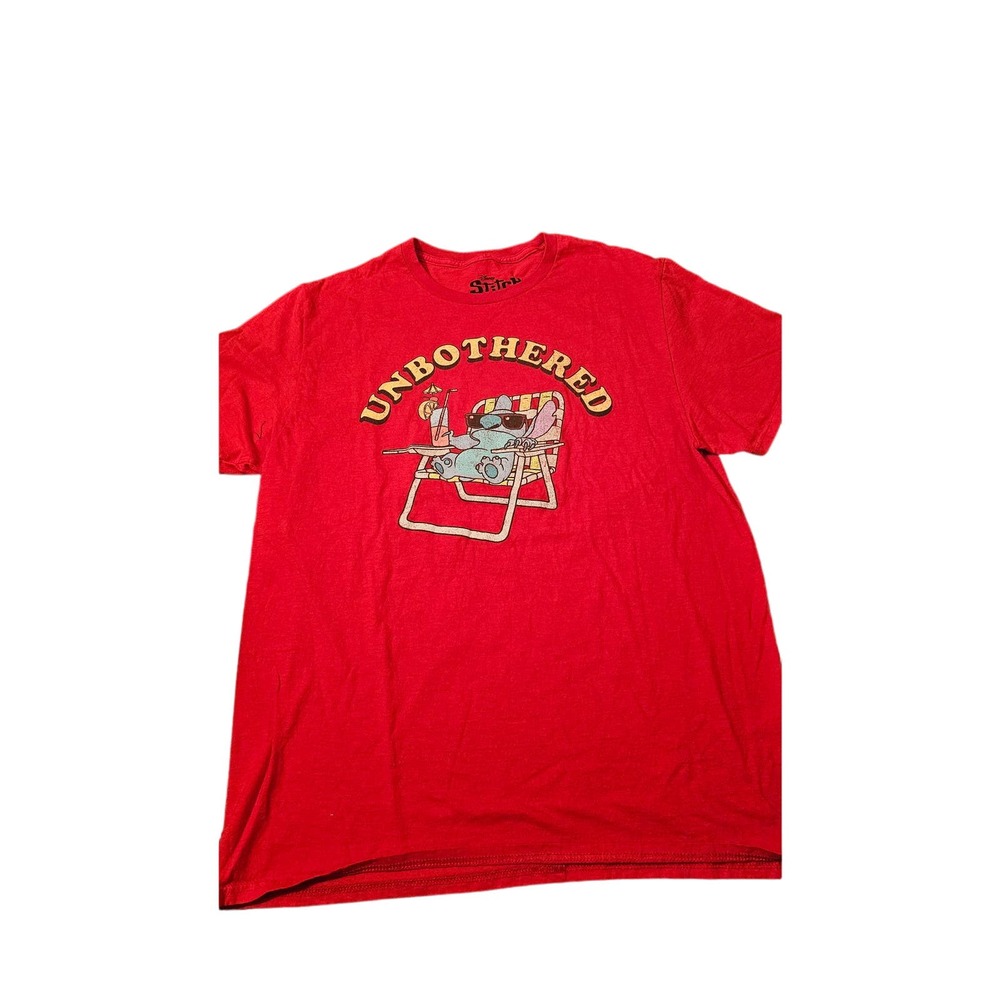 Disney Stitch "Unbothered" size large graphic tshirt